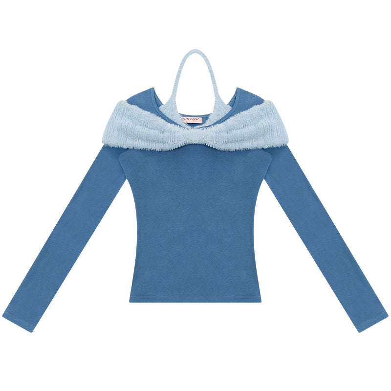 Bow-Knot Knitted Halter Top