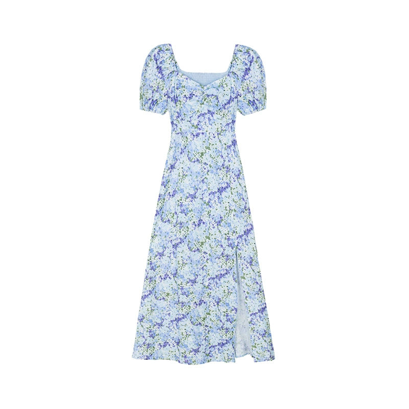 French Retro Floral Dress