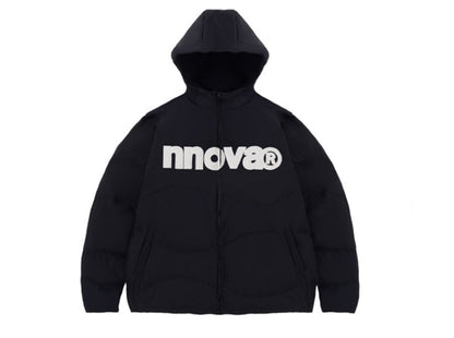 Basic LOGO hooded thick coat