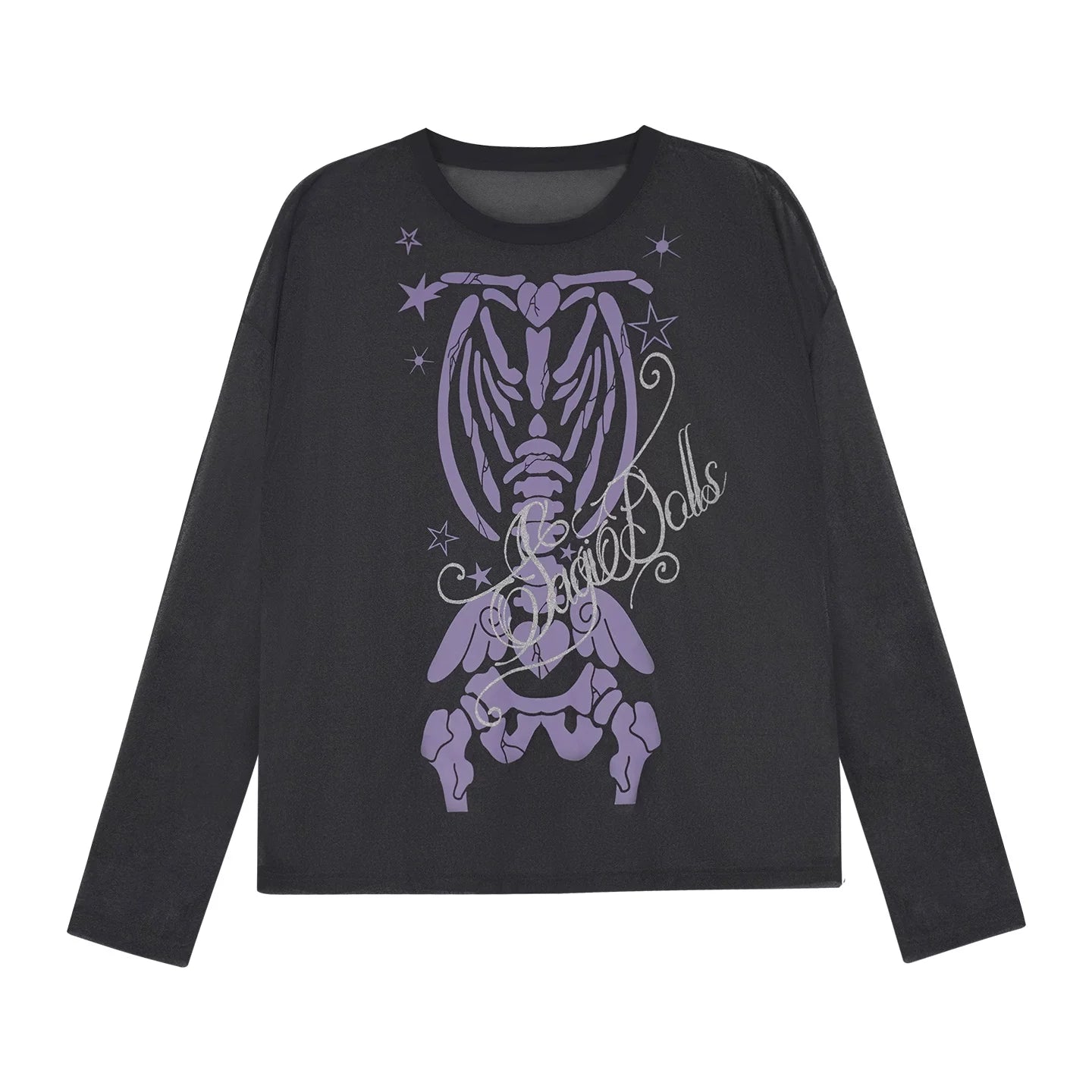 Black & Purple Mesh Cover-Up Set-Up