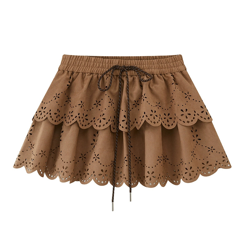 Cascading Vintage Short Skirt