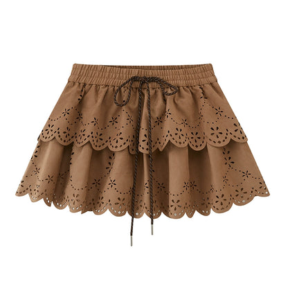 Cascading Vintage Short Skirt
