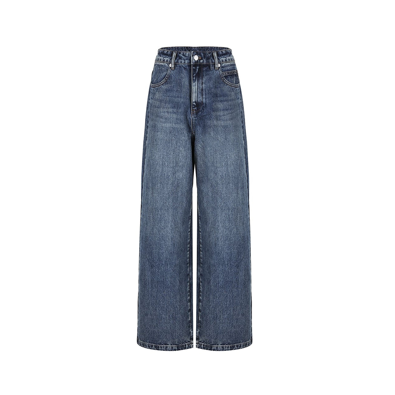 Straight Fit Retro Washed Straight Jeans