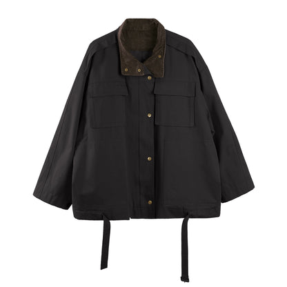 Texture Pocket Trench Coat