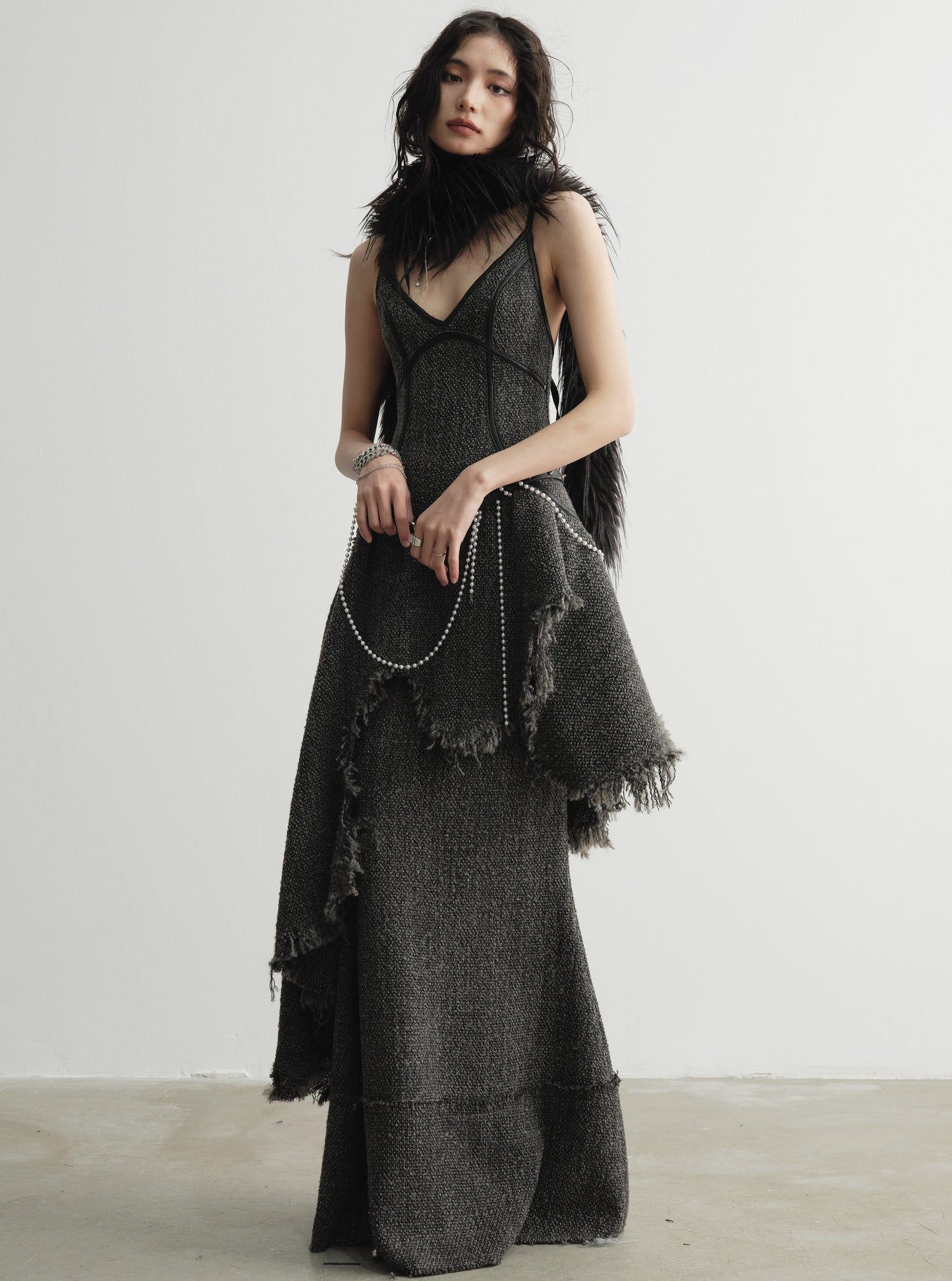 Retro Raw Edge Maxi -Rock