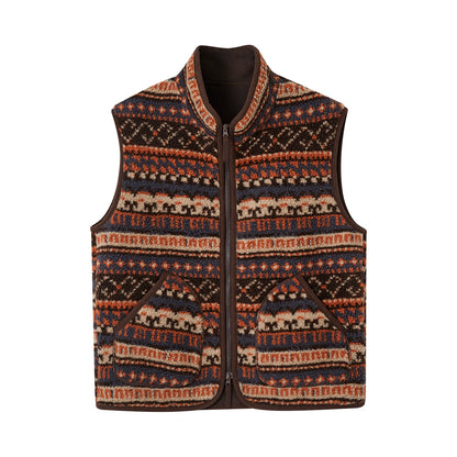 Fair Isle Jacquard Fleece Vest