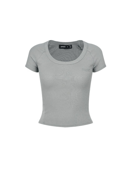 Babes Skinny Gray U-Neck Top