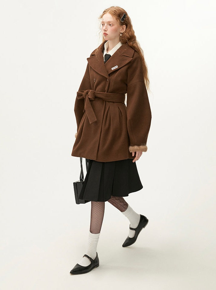 Long Sleeve Tweed Coat