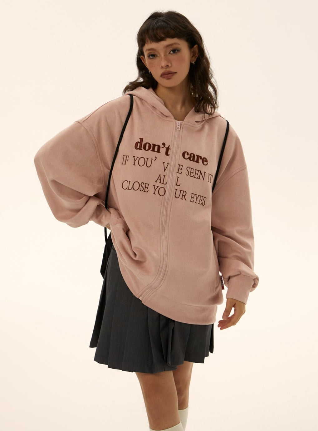 American Retro Loose Oversize Pink Coat