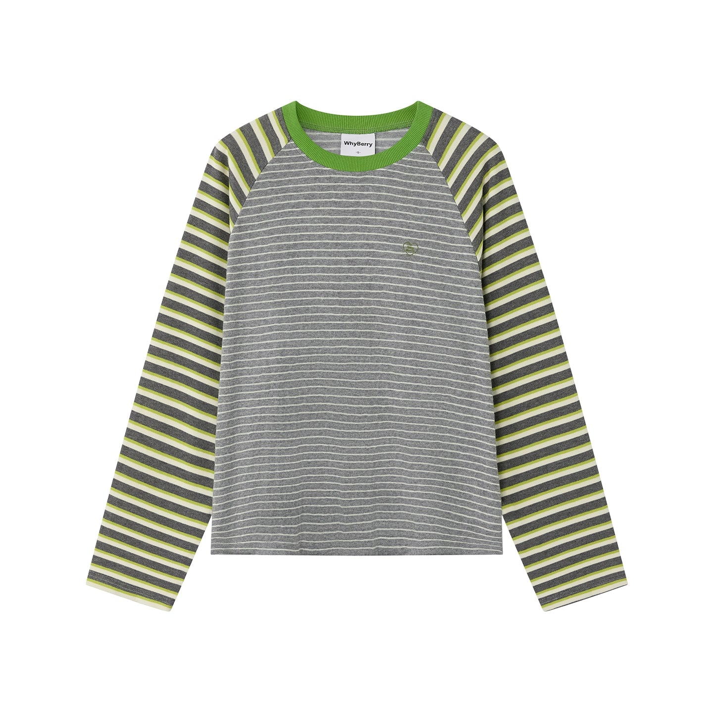 Striped Raglan Sleeve Slim Top