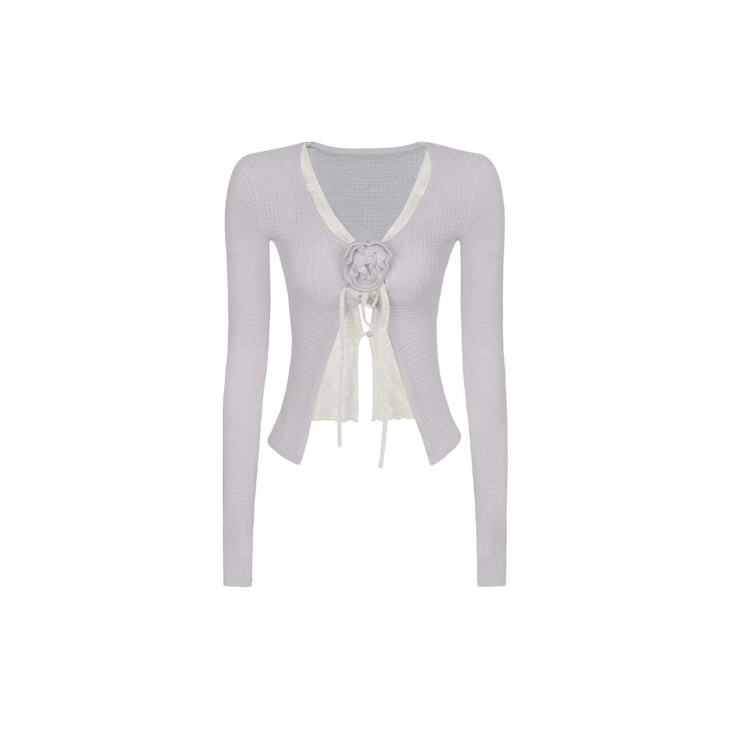 Lace Knit Two-Piece Top