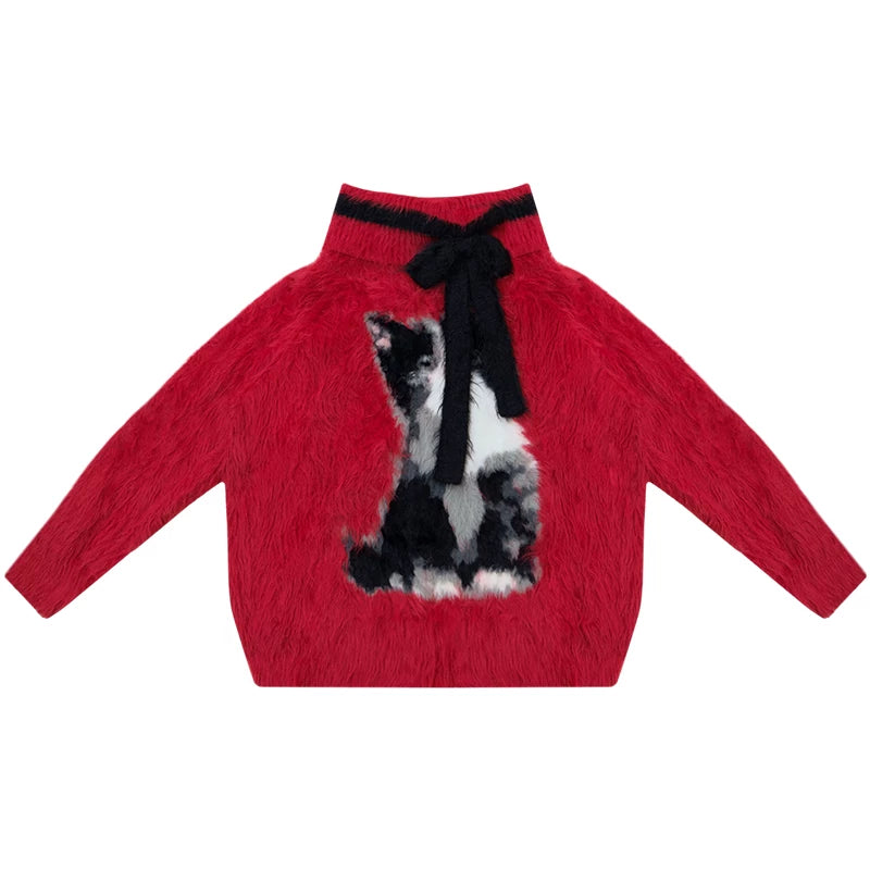 Arrogance Cat Pattern Sweater