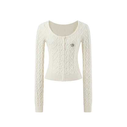 Slimming Cable Knit Sweater