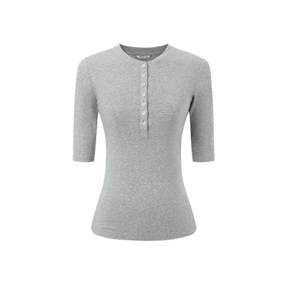 Versatile Slim-Fit Henley Top
