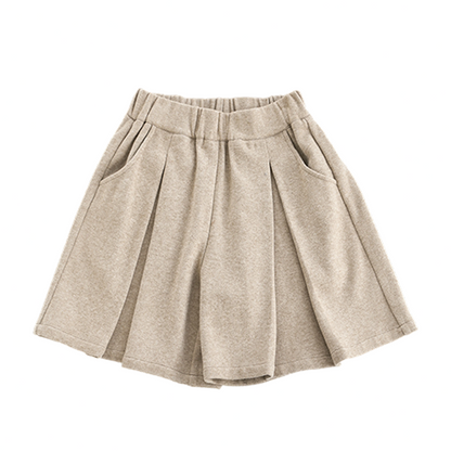 Yarn-Dyed Wool Bermuda Skirt