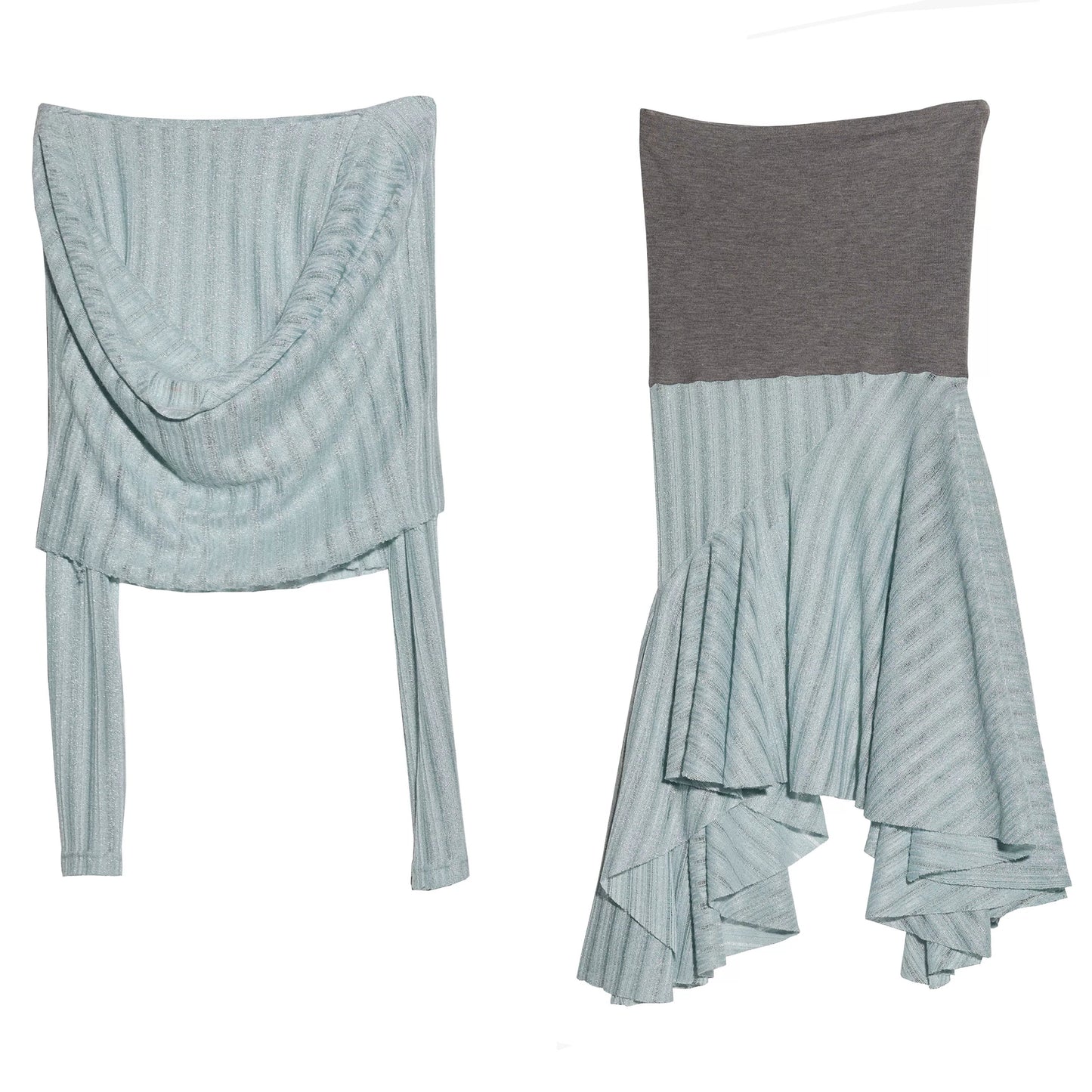 Romantic Mint Drapey Top Set