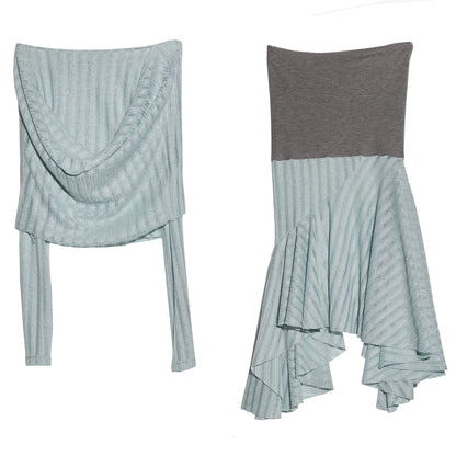 Romantic Mint Drapey Top Set