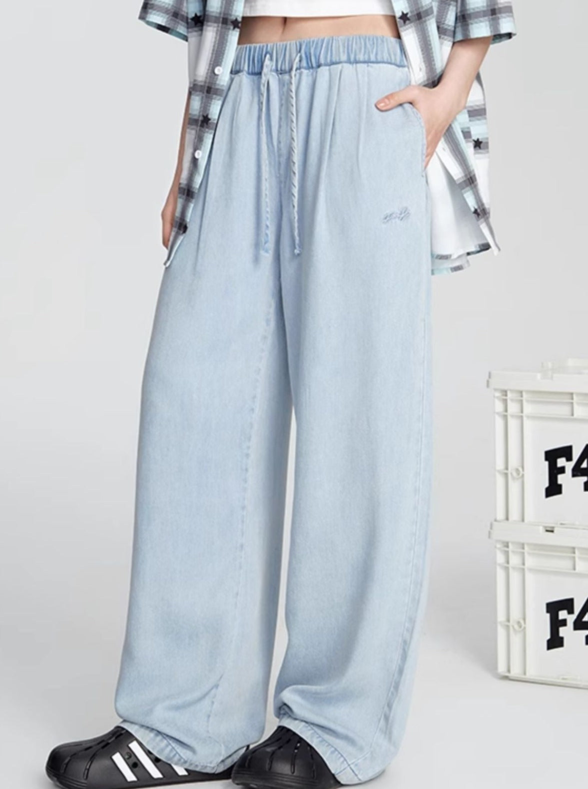 Cool Drape Denim Pants