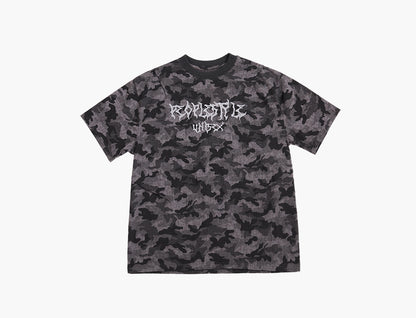 Punk Camouflage Letter T-Shirt