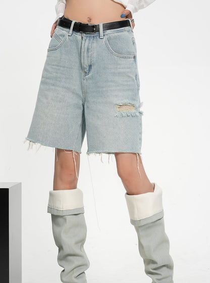 Raw Edges High Waist Jeans