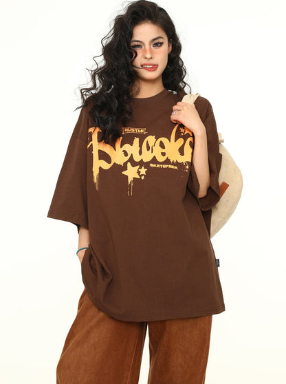 Brown Vintage Couple T-Shirt