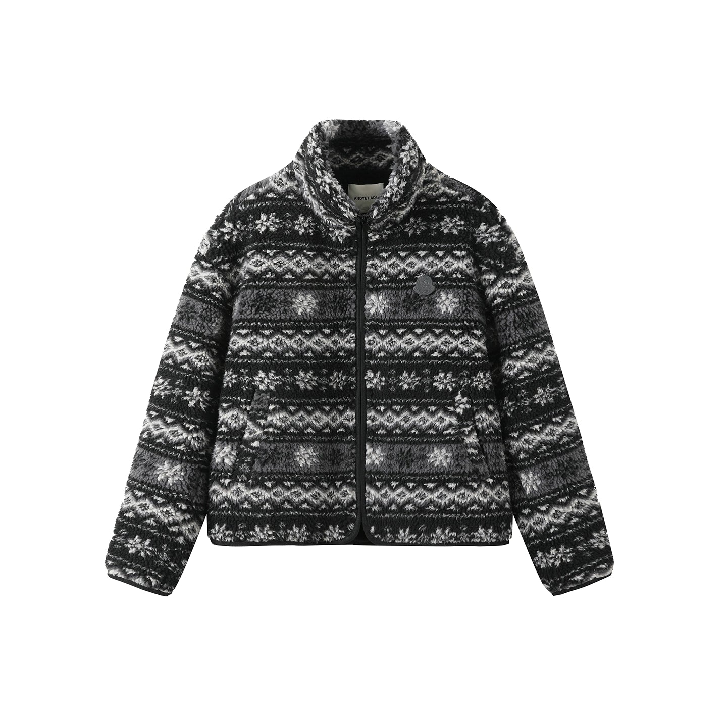 Fair Isle Lamb Wool Fleece Jacket