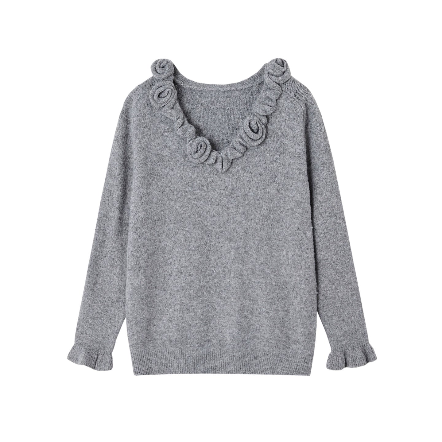 Stereo Rose Knit Sweater Set-Up