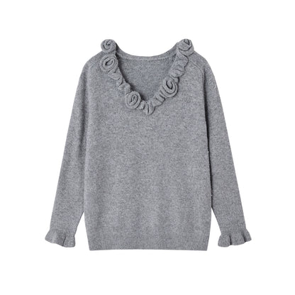 Stereo Rose Knit Sweater Set-Up