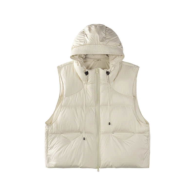 Puffy Sleeveless Hooded Vest 