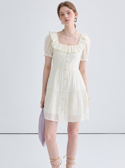 Short Sleeve Lace Tea Dress