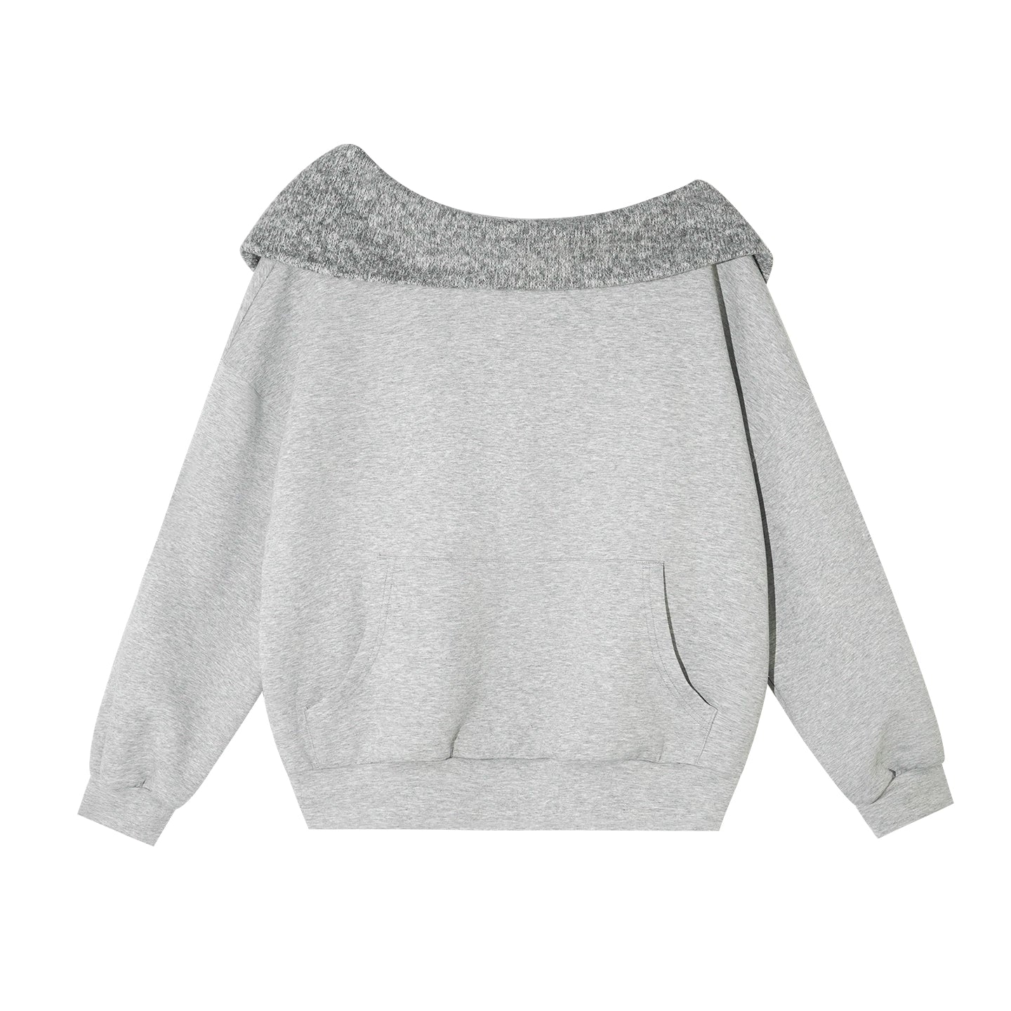 Gray Off-Shoulder Two-Piece Set-Up