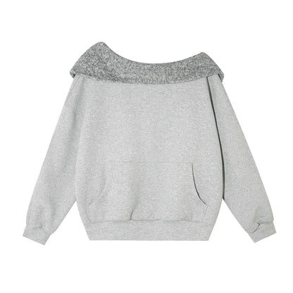 Gray Off-Shoulder Two-Piece Set-Up