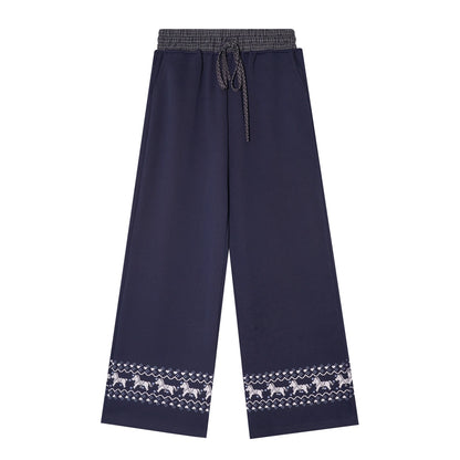 Fair Isle Quilted Jacket Pants Set-Up