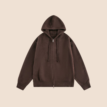 Fall Knit Hooded Cardigan