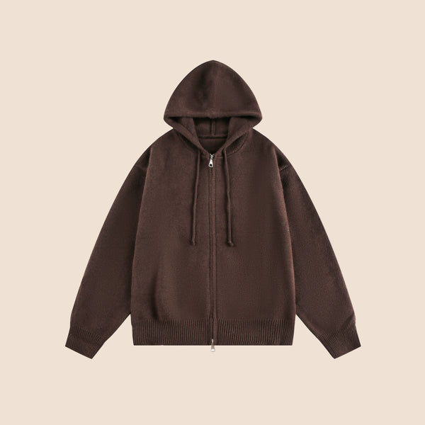 Fall Knit Hooded Cardigan