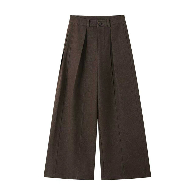 Brown Woolen Jacket And Pants Set-Up