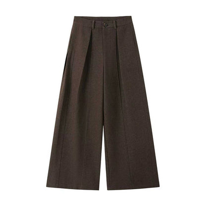 Brown Woolen Jacket And Pants Set-Up