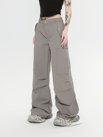 Wide-Leg Multi-Pocket Cargo Pants