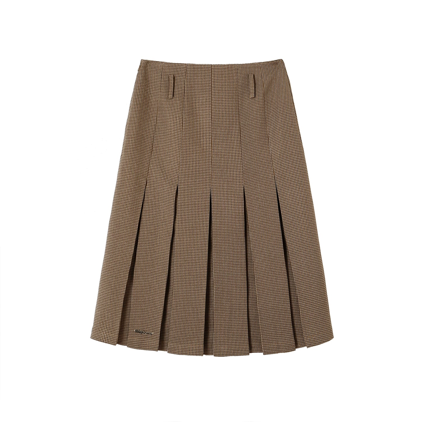 High-waisted pleated skirt