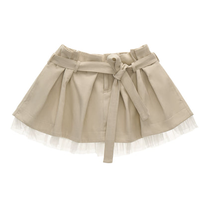 Workwear Layered Short Skirt