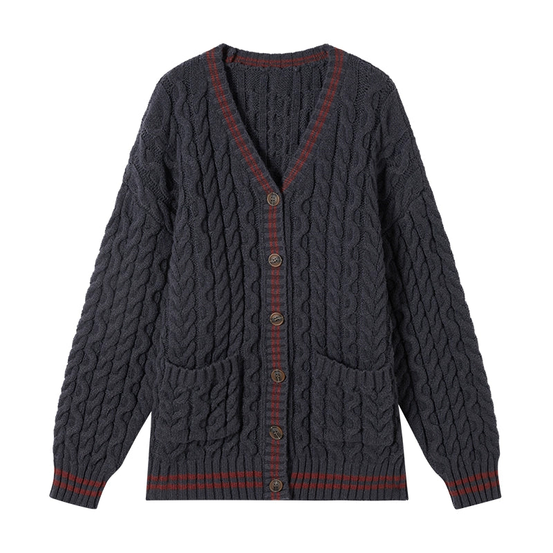 Japanese Knitted V-Neck Sweater