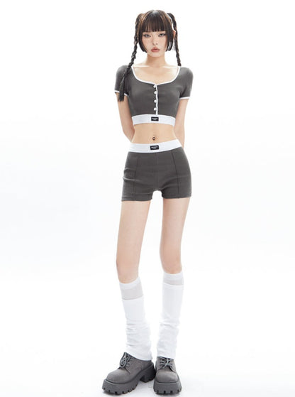 American Tank Top And Short Pants Sport Set