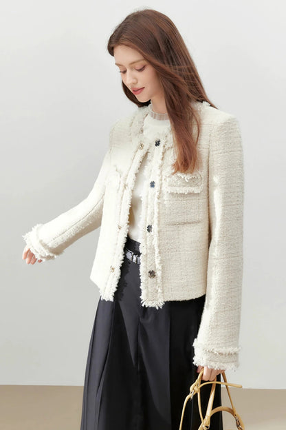 French Tweed Short Coat