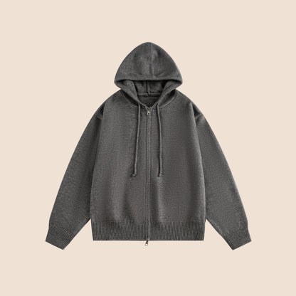 Fall Knit Hooded Cardigan