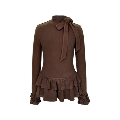 Plaid Retro Pleated Dress Set