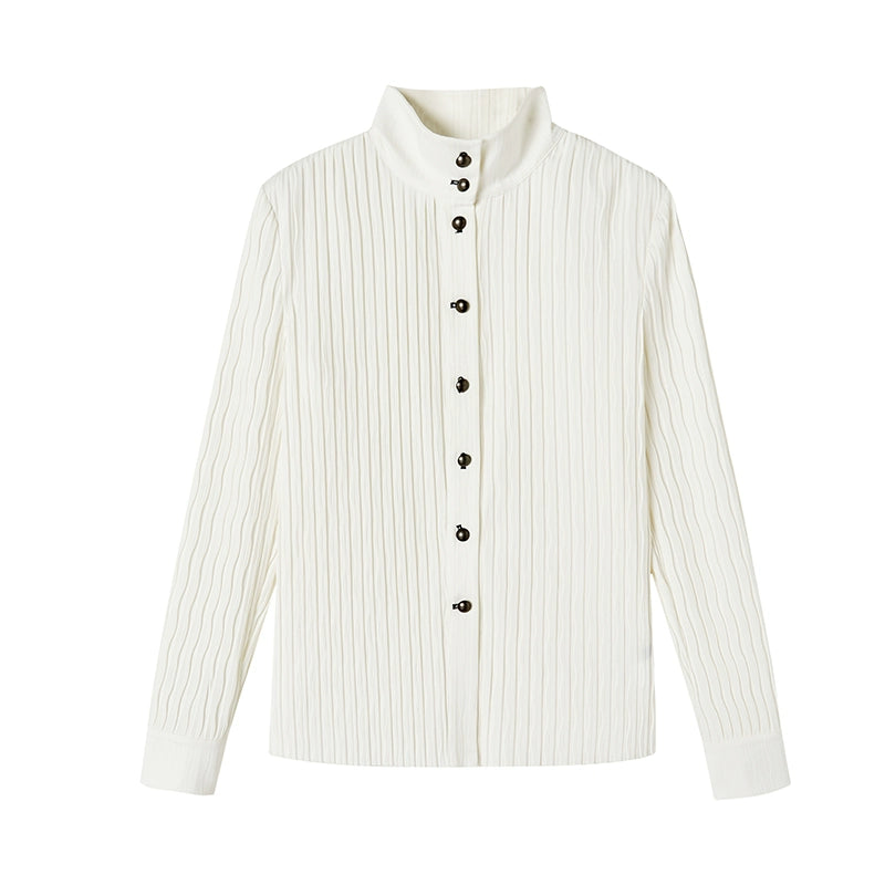 Kapselbogen geknittertes Button-Down-Shirt