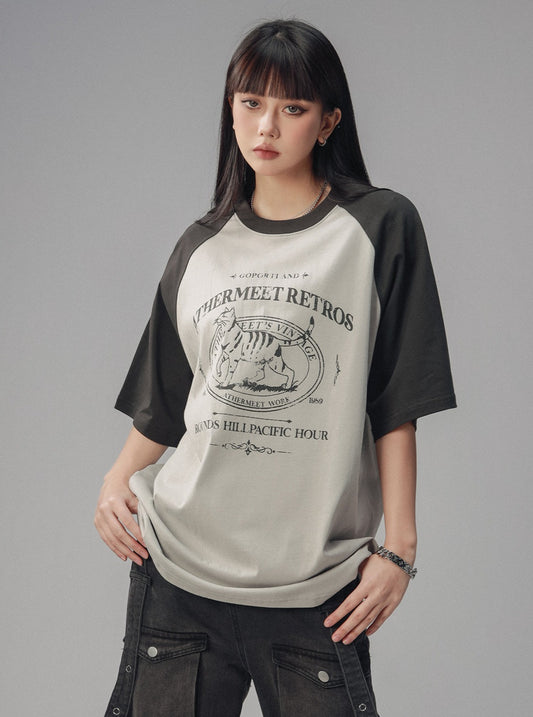 Loose Raglan Couple Top