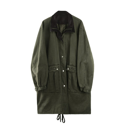 Retro Cotton Collar Cargo Jacket