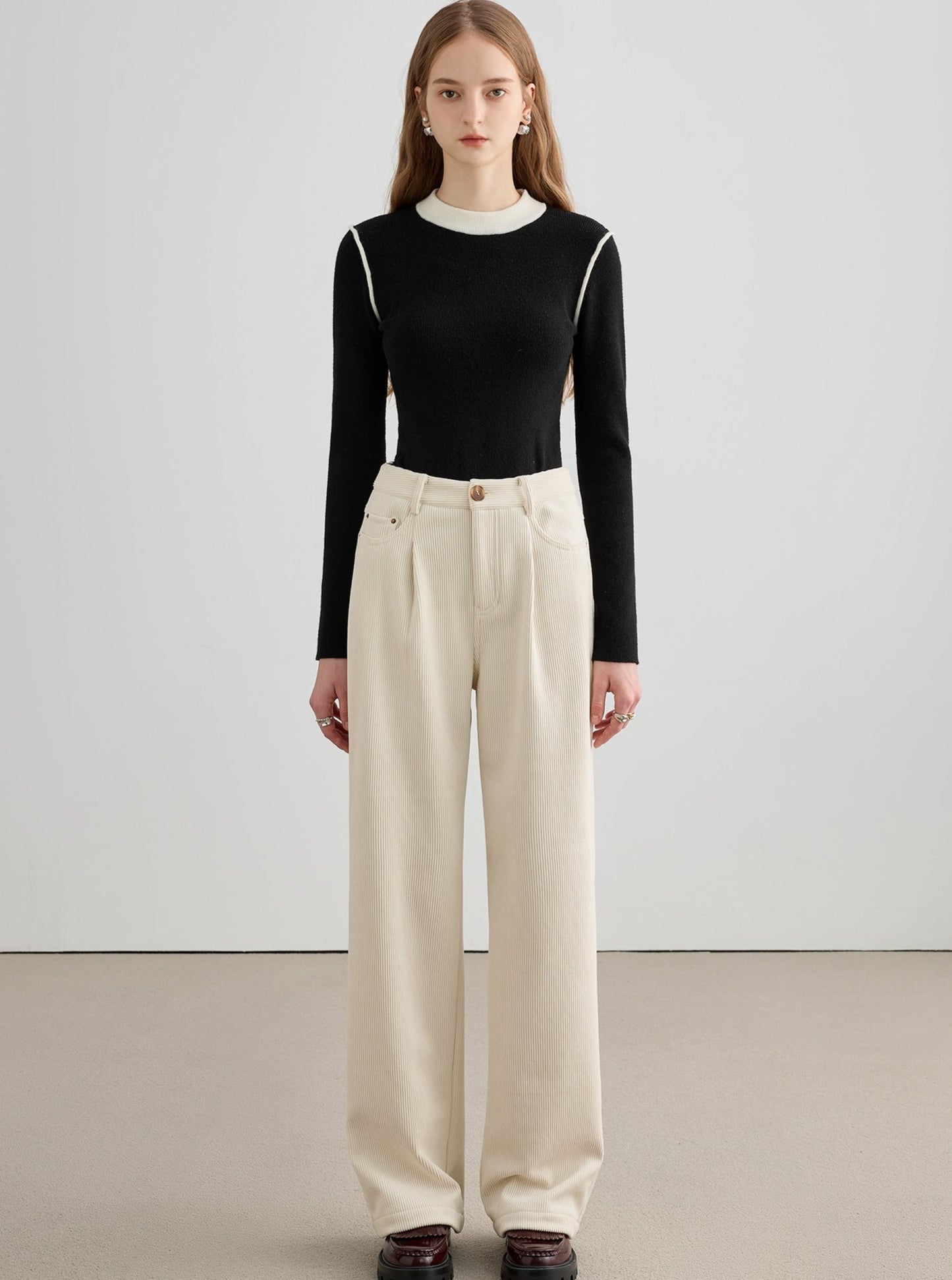 Thickened Loose Slim Straight Wide-leg Pants