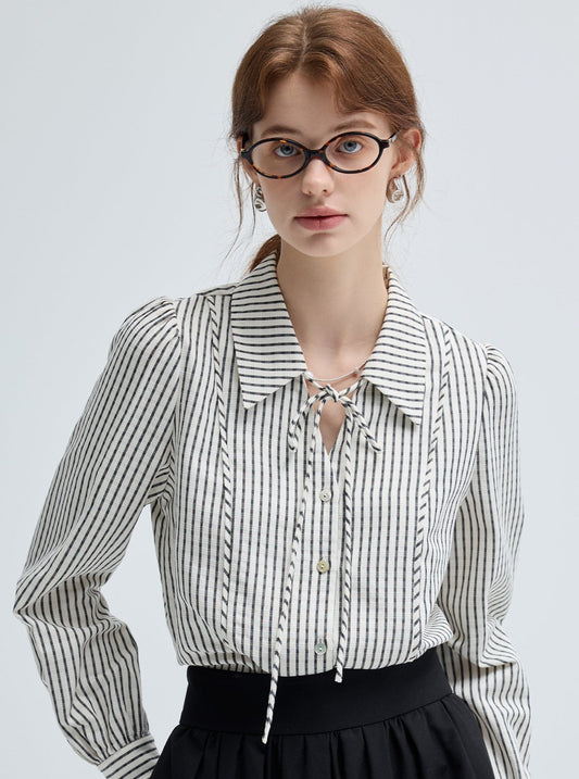 Line Brush Contrasting Shirt